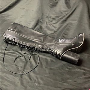 Torrid Lace Up Heal Boots